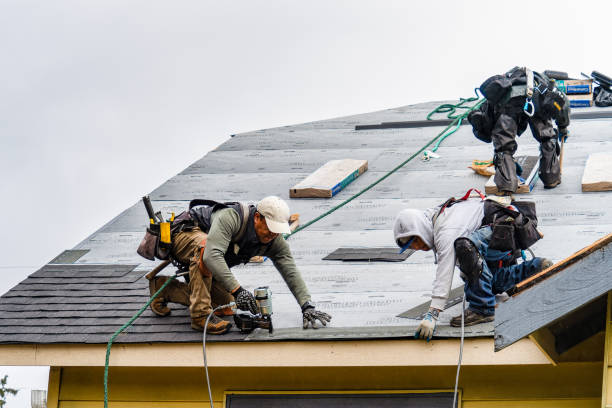 Professional Emergency Roof Repair technician working in Callaway, MN